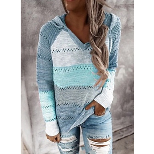 Women's Casual Knitted Color Block Pullover Sweater Long Sleeve Loose Sweater Cardigans Hooded Fall Winter Wine khaki Green / Holiday / Work
Women's Casual Knitted Color Block Pullover Sweater Long Sleeve Loose Sweater Cardigans Hooded Fall Winter Wine khaki Green / Holiday / Work