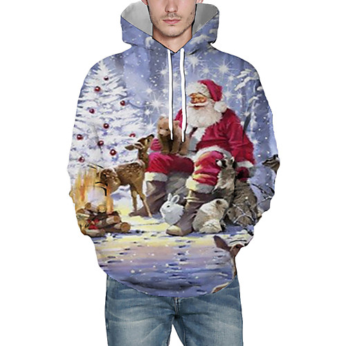 Men's Pullover Hoodie Sweatshirt Graphic 3D Reindeer Hooded Christmas Daily 3D Print Christmas Hoodies Sweatshirts Long Sleeve Light Blue
Men's Pullover Hoodie Sweatshirt Graphic 3D Reindeer Hooded Christmas Daily 3D Print Christmas Hoodies Sweatshirts Long Sleeve Light Blue