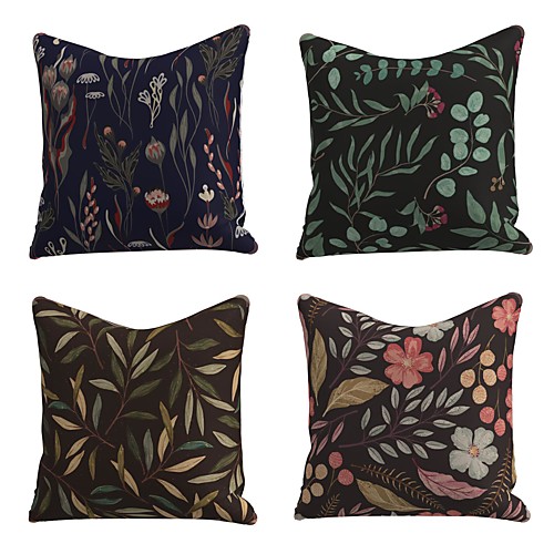 Set of 4 Faux Linen Cotton / Faux Linen Pillow Cover Pillowcase Sofa Cushion Square Throw Pillow Rainforest Leaves Floral Pillows Case 4545cm
Set of 4 Faux Linen Cotton / Faux Linen Pillow Cover Pillowcase Sofa Cushion Square Throw Pillow Rainforest Leaves Floral Pillows Case 4545cm