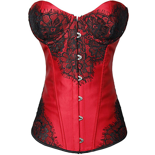 Corset Women's Normal Polyester / Cotton Blend Lace Color Block Shapewear Overbust Corset Buckle Purple S
Corset Women's Normal Polyester / Cotton Blend Lace Color Block Shapewear Overbust Corset Buckle Purple S