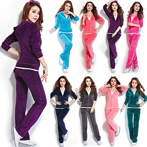 Women's 2 Piece Full Zip Tracksuit Sweatsuit Casual Athleisure Winter Long Sleeve Velour Thermal Warm Breathable Softness Yoga Fitness Pilates Running Jogging Sportswear Solid Colored Plus Size
Women's 2 Piece Full Zip Tracksuit Sweatsuit Casual Athleisure Winter Long Sleeve Velour Thermal Warm Breathable Softness Yoga Fitness Pilates Running Jogging Sportswear Solid Colored Plus Size