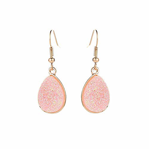 elegant fashion women water drop drusy dangle hook earrings unique party jewelry gift - pink
elegant fashion women water drop drusy dangle hook earrings unique party jewelry gift - pink
