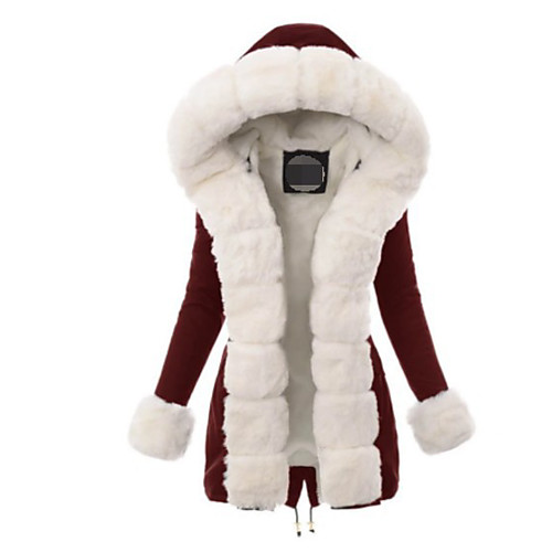 Women's Parka Daily Fall Winter Long Coat Hooded Loose Chic & Modern Jacket Long Sleeve Solid Colored Fur Wine Black / Lined
Women's Parka Daily Fall Winter Long Coat Hooded Loose Chic & Modern Jacket Long Sleeve Solid Colored Fur Wine Black / Lined