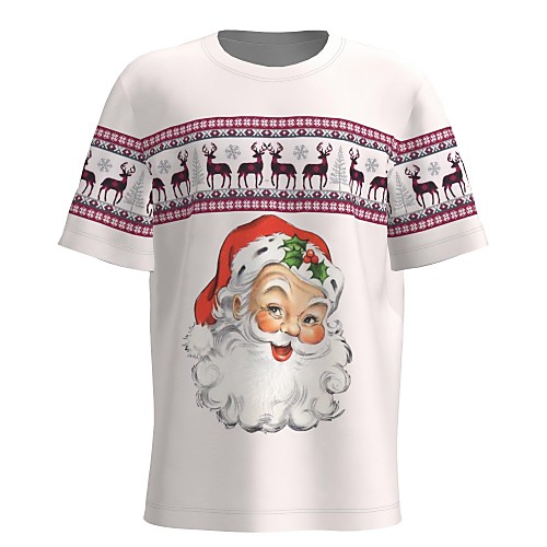 Men's T shirt 3D Print Graphic 3D Animal Print Short Sleeve Christmas Tops White
Men's T shirt 3D Print Graphic 3D Animal Print Short Sleeve Christmas Tops White