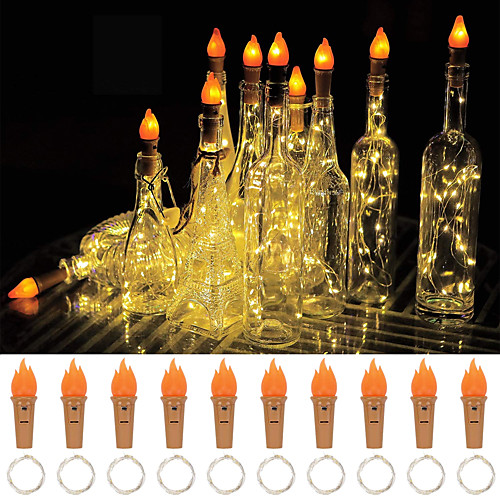 Wine Bottle Lights with Cork 2-10 Pack 20 LED Torch Bottle Cork Lights Battery Operated Fairy Lights Silver Wire Flame Lamp for DIY Party Xmas Wedding Table Decor Warm White Multi Color
Wine Bottle Lights with Cork 2-10 Pack 20 LED Torch Bottle Cork Lights Battery Operated Fairy Lights Silver Wire Flame Lamp for DIY Party Xmas Wedding Table Decor Warm White Multi Color