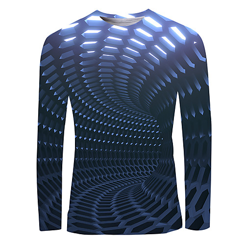 Men's T shirt Shirt 3D Print Graphic Optical Illusion Long Sleeve Daily Tops Round Neck Black
Men's T shirt Shirt 3D Print Graphic Optical Illusion Long Sleeve Daily Tops Round Neck Black