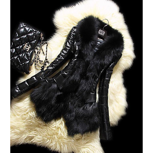 Women's Faux Fur Coat Daily Fall & Winter Regular Coat V Neck Regular Fit Jacket Long Sleeve Solid Colored Fur Trim Black
Women's Faux Fur Coat Daily Fall & Winter Regular Coat V Neck Regular Fit Jacket Long Sleeve Solid Colored Fur Trim Black