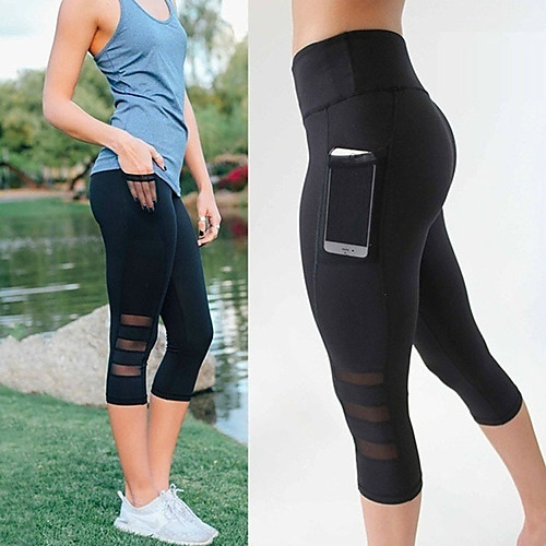Women's Running Capri Leggings Street 3/4 Tights Capris Bottoms with Phone Pocket See Through Mesh Summer Fitness Gym Workout Running Jogging Training Quick Dry Breathable Soft Sport Solid Colored
Women's Running Capri Leggings Street 3/4 Tights Capris Bottoms with Phone Pocket See Through Mesh Summer Fitness Gym Workout Running Jogging Training Quick Dry Breathable Soft Sport Solid Colored