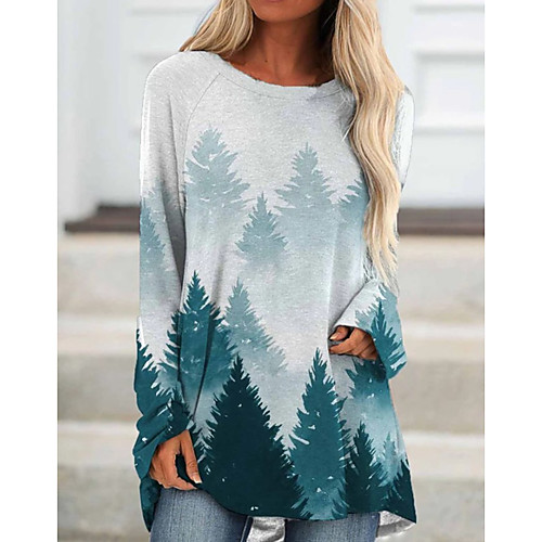 Women's Shift Dress Short Mini Dress Blue Green Long Sleeve Print Print Fall Round Neck Boho Loose 2021 S M L XL XXL 3XL 4XL
Women's Shift Dress Short Mini Dress Blue Green Long Sleeve Print Print Fall Round Neck Boho Loose 2021 S M L XL XXL 3XL 4XL