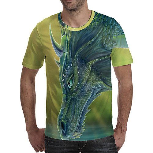 Men's T shirt 3D Print Graphic Animal Plus Size Print Short Sleeve Daily Tops Elegant Exaggerated Green 
Men's T shirt 3D Print Graphic Animal Plus Size Print Short Sleeve Daily Tops Elegant Exaggerated Green