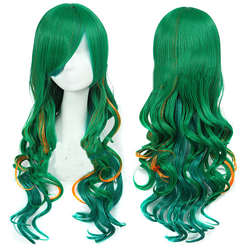 Cosplay Movie / TV Theme Costumes Cosplay Wigs Women's Side bangs 28 inch Heat Resistant Fiber Curly Green Teen Adults' Anime Wig
Cosplay Movie / TV Theme Costumes Cosplay Wigs Women's Side bangs 28 inch Heat Resistant Fiber Curly Green Teen Adults' Anime Wig