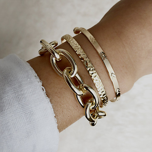 Women's Chain Bracelet Cuff Bracelet Friendship Bracelet Layered Fashion Birthday Love Luxury Unique Design Fashion Punk Trendy Alloy Bracelet Jewelry Gold For Christmas Party Evening Prom Beach
Women's Chain Bracelet Cuff Bracelet Friendship Bracelet Layered Fashion Birthday Love Luxury Unique Design Fashion Punk Trendy Alloy Bracelet Jewelry Gold For Christmas Party Evening Prom Beach