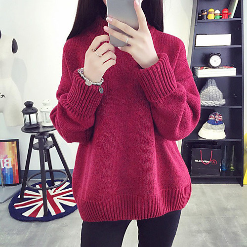 Women's Stylish Knitted Solid Color Pullover Long Sleeve Sweater Cardigans Turtleneck Fall Winter Wine Khaki Green
Women's Stylish Knitted Solid Color Pullover Long Sleeve Sweater Cardigans Turtleneck Fall Winter Wine Khaki Green