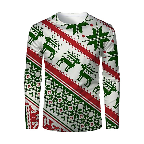 Men's T shirt Shirt 3D Print Plaid Graphic 3D Print Long Sleeve Christmas Tops Round Neck Green / Red
Men's T shirt Shirt 3D Print Plaid Graphic 3D Print Long Sleeve Christmas Tops Round Neck Green / Red