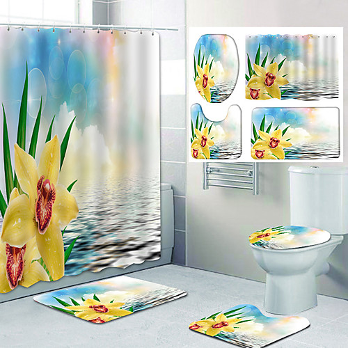 Flowers In Water Pattern PrintingBathroom Shower Curtain Leisure Toilet Four-Piece Design
Flowers In Water Pattern PrintingBathroom Shower Curtain Leisure Toilet Four-Piece Design