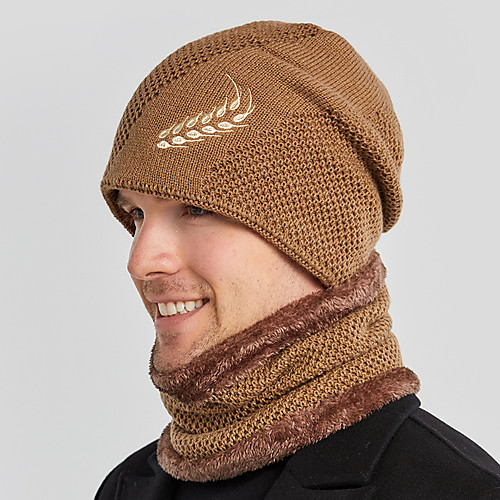 Men's Hiking Cap Ski Hat Beanie Hat 1 set Winter Outdoor Windproof Warm Soft Thick Neck Gaiter Neck Tube Skull Cap Beanie Solid Color Polyester Taffeta Black Burgundy Grey for Fishing Climbing Running
Men's Hiking Cap Ski Hat Beanie Hat 1 set Winter Outdoor Windproof Warm Soft Thick Neck Gaiter Neck Tube Skull Cap Beanie Solid Color Polyester Taffeta Black Burgundy Grey for Fishing Climbing Running