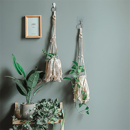 1 pcs Hand Woven Macrame Tapestry Plant Hanger Holder Bohemian Boho Wall Hanging Ornament Art Decor Home Bedroom Living Room Decoration Nordic Handmade Tassel Cotton
1 pcs Hand Woven Macrame Tapestry Plant Hanger Holder Bohemian Boho Wall Hanging Ornament Art Decor Home Bedroom Living Room Decoration Nordic Handmade Tassel Cotton