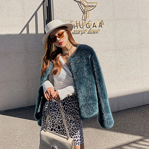 Women's Faux Fur Coat Party Fall & Winter Short Coat Regular Fit Basic Streetwear Jacket Long Sleeve Solid Colored Green Brown
Women's Faux Fur Coat Party Fall & Winter Short Coat Regular Fit Basic Streetwear Jacket Long Sleeve Solid Colored Green Brown