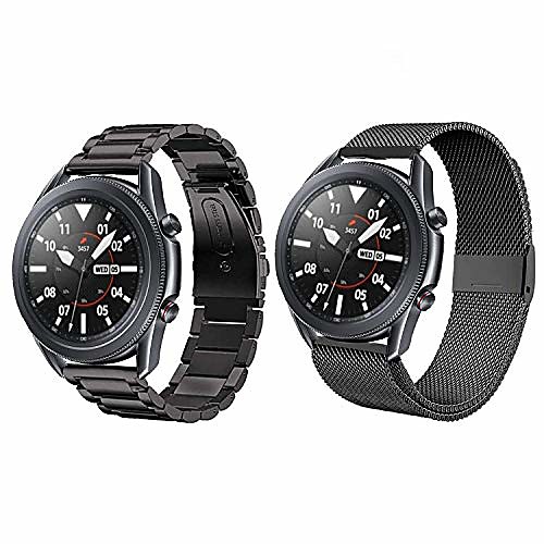 compatible with samsung galaxy watch 3 45mm bands,2-pack 22mm stainless steel metal bandsmesh wristband sport loop for galaxy watch 3 bands 45mm men women/galaxy watch 46mm /gear s3 frontier
compatible with samsung galaxy watch 3 45mm bands,2-pack 22mm stainless steel metal bandsmesh wristband sport loop for galaxy watch 3 bands 45mm men women/galaxy watch 46mm /gear s3 frontier