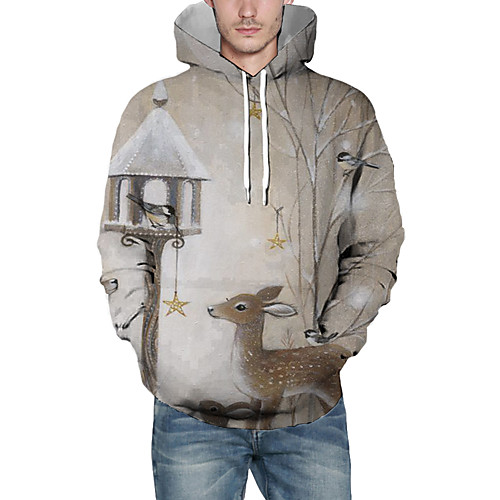Men's Pullover Hoodie Sweatshirt Graphic 3D Reindeer Hooded Christmas Daily 3D Print Christmas Hoodies Sweatshirts Long Sleeve Khaki
Men's Pullover Hoodie Sweatshirt Graphic 3D Reindeer Hooded Christmas Daily 3D Print Christmas Hoodies Sweatshirts Long Sleeve Khaki