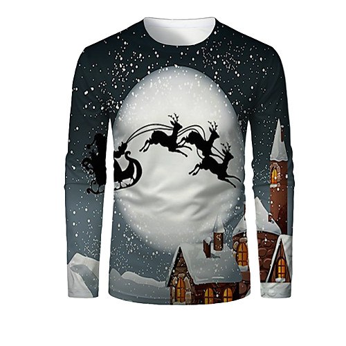 Men's T shirt Shirt 3D Print Graphic 3D Animal Print Long Sleeve Christmas Tops Round Neck Gray
Men's T shirt Shirt 3D Print Graphic 3D Animal Print Long Sleeve Christmas Tops Round Neck Gray