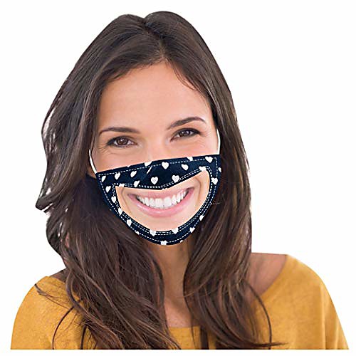 1pcs adult women man smile communicator transparent face covering with clear window lip language visible expression
1pcs adult women man smile communicator transparent face covering with clear window lip language visible expression