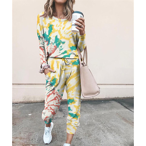 Women's Basic Tie Dye Two Piece Set Hoodie Tracksuit Pant Loungewear Jogger Pants Drawstring Patchwork Tops
Women's Basic Tie Dye Two Piece Set Hoodie Tracksuit Pant Loungewear Jogger Pants Drawstring Patchwork Tops