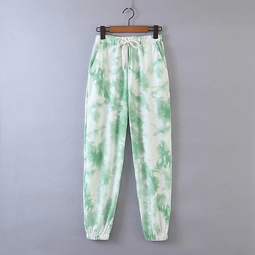Women's Streetwear Comfort Daily Going out Pants Chinos Pants Tie Dye Full Length Drawstring Blue Purple Blushing Pink Green Gray
Women's Streetwear Comfort Daily Going out Pants Chinos Pants Tie Dye Full Length Drawstring Blue Purple Blushing Pink Green Gray