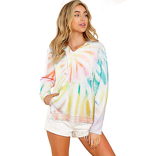 Women's Pullover Hoodie Sweatshirt Tie Dye Front Pocket Daily Casual Hoodies Sweatshirts Loose Blue Yellow Blushing Pink
Women's Pullover Hoodie Sweatshirt Tie Dye Front Pocket Daily Casual Hoodies Sweatshirts Loose Blue Yellow Blushing Pink