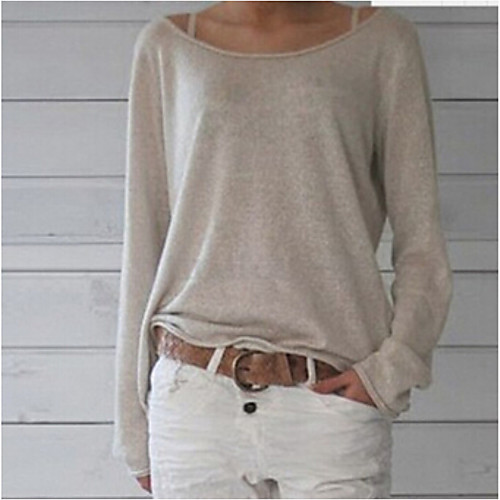 Women's Blouse Shirt Plain Long Sleeve Patchwork Round Neck Tops Loose Yellow Black Beige
Women's Blouse Shirt Plain Long Sleeve Patchwork Round Neck Tops Loose Yellow Black Beige