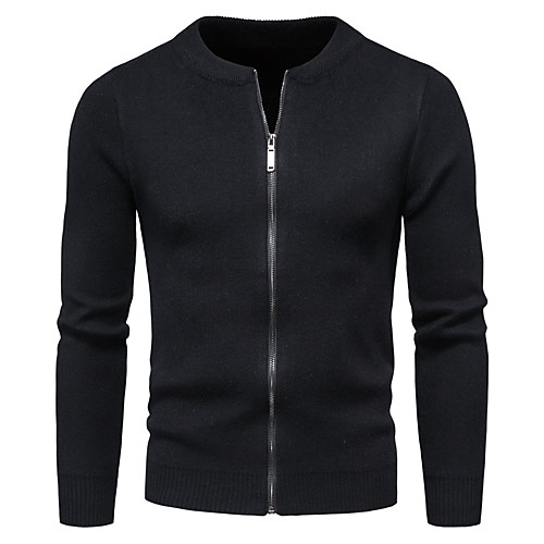 Men's Solid Color Cardigan Long Sleeve Sweater Cardigans Crew Neck Black Dark Gray
Men's Solid Color Cardigan Long Sleeve Sweater Cardigans Crew Neck Black Dark Gray
