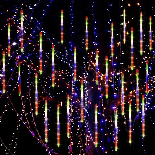 Meteor Shower Rain RGB Lights 40cm 15.8inch x8 Waterproof Ice Cone Meteor Lights 288 LEDs Falling Rain Lights for Christmas Outdoor Garden House Window Tree Decoration
Meteor Shower Rain RGB Lights 40cm 15.8inch x8 Waterproof Ice Cone Meteor Lights 288 LEDs Falling Rain Lights for Christmas Outdoor Garden House Window Tree Decoration