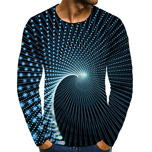 Men's T shirt Shirt 3D Print Graphic 3D Plus Size Print Long Sleeve Daily Tops Elegant Exaggerated Round Neck Blue
Men's T shirt Shirt 3D Print Graphic 3D Plus Size Print Long Sleeve Daily Tops Elegant Exaggerated Round Neck Blue