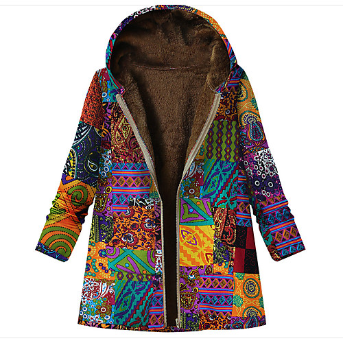 Women's Coat Casual / Daily Fall Winter Regular Coat Regular Fit Casual Jacket Pattern Others Blue Orange / Cotton
Women's Coat Casual / Daily Fall Winter Regular Coat Regular Fit Casual Jacket Pattern Others Blue Orange / Cotton