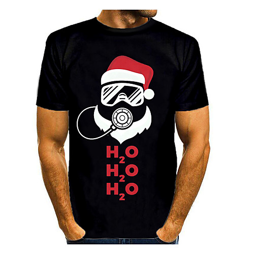Men's T shirt 3D Print Graphic 3D Letter Print Short Sleeve Christmas Tops Round Neck Black
Men's T shirt 3D Print Graphic 3D Letter Print Short Sleeve Christmas Tops Round Neck Black