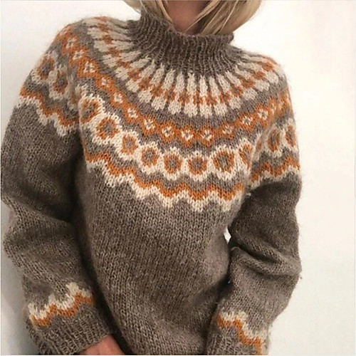 Women's Geometric Jumper Long Sleeve Sweater Cardigans Crew Neck Fall Winter Blue Red Khaki
Women's Geometric Jumper Long Sleeve Sweater Cardigans Crew Neck Fall Winter Blue Red Khaki