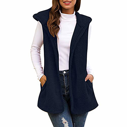 womens winter faux fur vest fleece teddy bear warm jacket hooded long coat black s
womens winter faux fur vest fleece teddy bear warm jacket hooded long coat black s