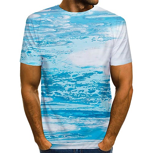 Men's T shirt 3D Print Graphic 3D Print Short Sleeve Daily Tops Streetwear Round Neck Light Blue
Men's T shirt 3D Print Graphic 3D Print Short Sleeve Daily Tops Streetwear Round Neck Light Blue