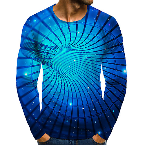 Men's T shirt Shirt 3D Print Graphic 3D Plus Size Print Long Sleeve Daily Tops Elegant Exaggerated Round Neck Blue
Men's T shirt Shirt 3D Print Graphic 3D Plus Size Print Long Sleeve Daily Tops Elegant Exaggerated Round Neck Blue