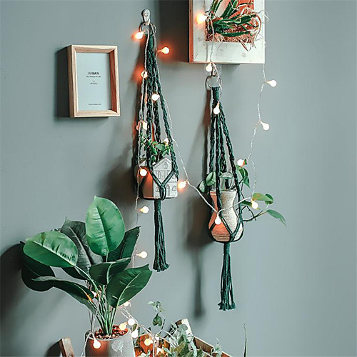 1 pcs Hand Woven Macrame Tapestry Plant Hanger Holder Bohemian Boho Wall Hanging Ornament Art Decor Home Bedroom Living Room Decoration Nordic Handmade Tassel Cotton Green
1 pcs Hand Woven Macrame Tapestry Plant Hanger Holder Bohemian Boho Wall Hanging Ornament Art Decor Home Bedroom Living Room Decoration Nordic Handmade Tassel Cotton Green