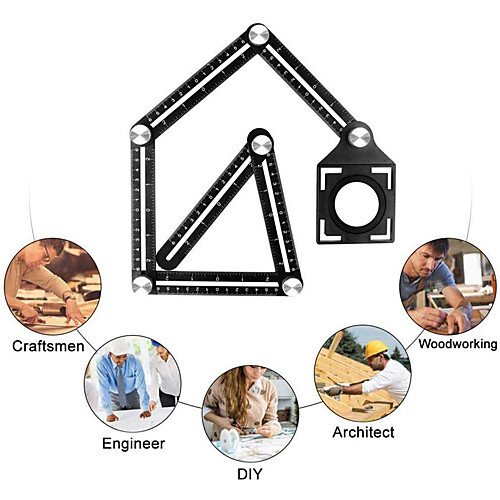 Six Folding Ruler Floor Tile Hole Locator Template Measuring Tool Protractor Multi-Angle Glass Arrangement Universal Puncher
Six Folding Ruler Floor Tile Hole Locator Template Measuring Tool Protractor Multi-Angle Glass Arrangement Universal Puncher