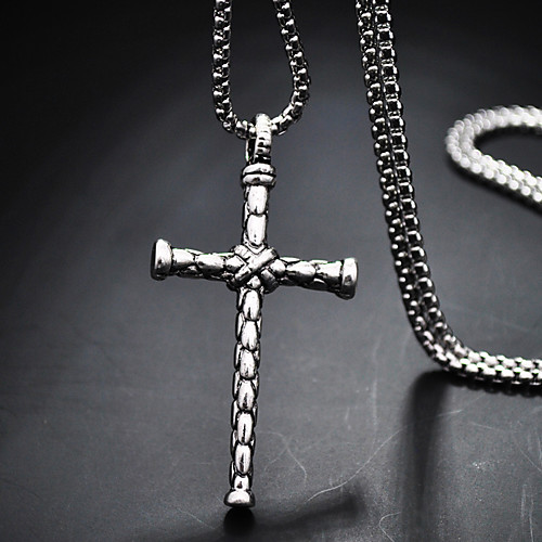 Women's Men's Pendant Necklace Chain Necklace Cross Friends Vertical / Gold bar Lucky Faith Artistic Luxury Ethnic Fashion Titanium Steel Alloy Silver 70 cm Necklace Jewelry 1pc For Christmas Street
Women's Men's Pendant Necklace Chain Necklace Cross Friends Vertical / Gold bar Lucky Faith Artistic Luxury Ethnic Fashion Titanium Steel Alloy Silver 70 cm Necklace Jewelry 1pc For Christmas Street
