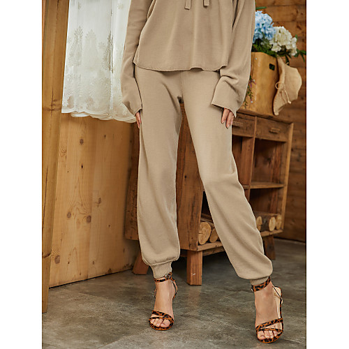 Women's Basic Comfort Daily Weekend Chinos Pants Solid Colored Full Length Light Brown
Women's Basic Comfort Daily Weekend Chinos Pants Solid Colored Full Length Light Brown