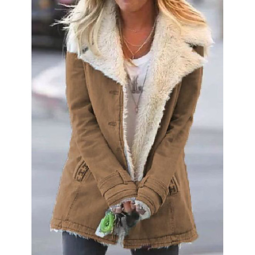 Women's Parka Causal Fall Winter Regular Coat Notch lapel collar Classic & Timeless Jacket Long Sleeve Solid Color Fur Rust Red Blue / Faux Fur / Spring
Women's Parka Causal Fall Winter Regular Coat Notch lapel collar Classic & Timeless Jacket Long Sleeve Solid Color Fur Rust Red Blue / Faux Fur / Spring