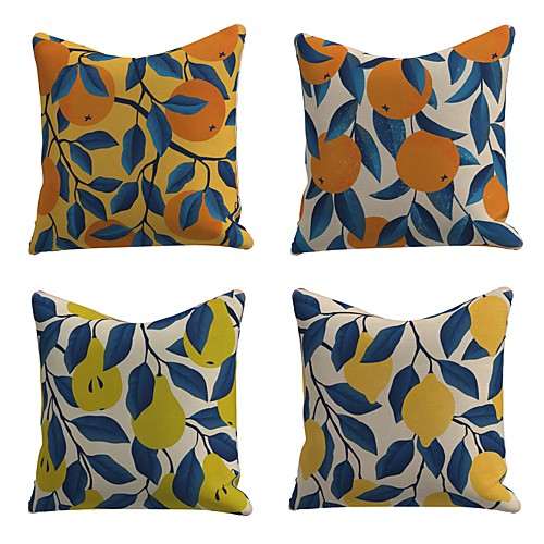 Set of 4 Faux Linen Cotton / Faux Linen Pillow Cover Pillowcase Sofa Cushion Square Throw Pillow Fruit Orange Pear Lemon Pillows Case 4545cm
Set of 4 Faux Linen Cotton / Faux Linen Pillow Cover Pillowcase Sofa Cushion Square Throw Pillow Fruit Orange Pear Lemon Pillows Case 4545cm