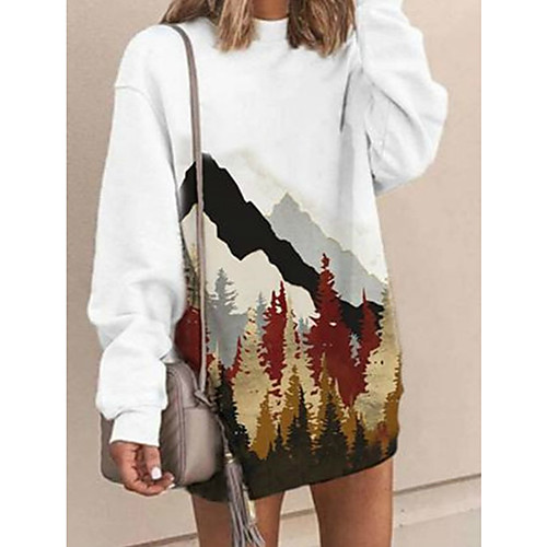 Women's T Shirt Dress Tee Dress Short Mini Dress Green White Black Light Blue Long Sleeve Print Print Fall Round Neck Casual Loose 2021 S M L XL XXL 3XL
Women's T Shirt Dress Tee Dress Short Mini Dress Green White Black Light Blue Long Sleeve Print Print Fall Round Neck Casual Loose 2021 S M L XL XXL 3XL