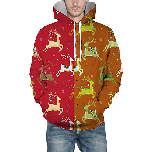 Men's Pullover Hoodie Sweatshirt Graphic 3D Reindeer Hooded Christmas Daily 3D Print Christmas Hoodies Sweatshirts Long Sleeve Red
Men's Pullover Hoodie Sweatshirt Graphic 3D Reindeer Hooded Christmas Daily 3D Print Christmas Hoodies Sweatshirts Long Sleeve Red