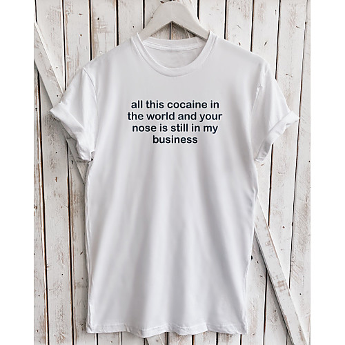 Women's T shirt Graphic Text Letter Print Round Neck Tops 100% Cotton Basic Basic Top White
Women's T shirt Graphic Text Letter Print Round Neck Tops 100% Cotton Basic Basic Top White