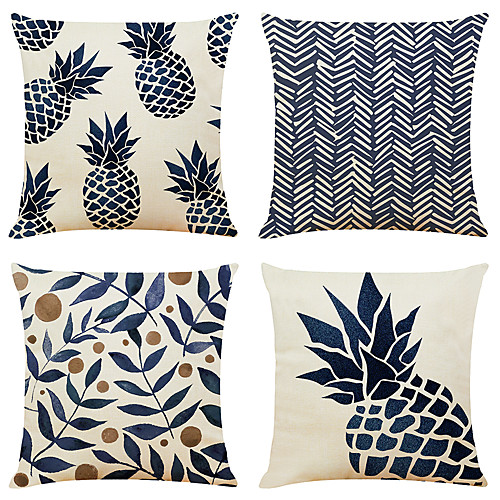 Set of 4 Art Pineapple Faux Linen Square Decorative Throw Pillow Cases Sofa Cushion Covers 18x18
Set of 4 Art Pineapple Faux Linen Square Decorative Throw Pillow Cases Sofa Cushion Covers 18x18