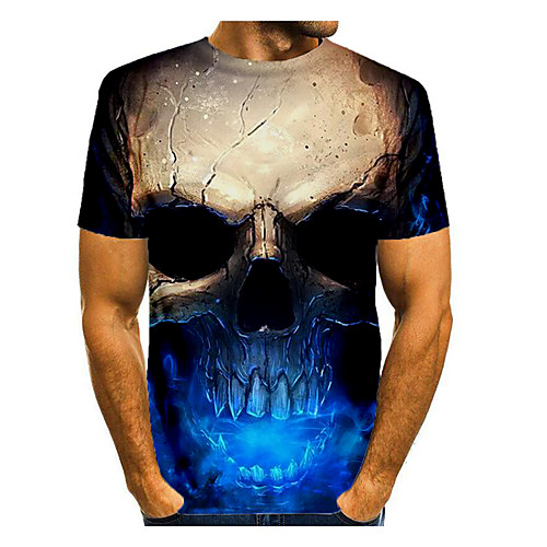 Men's T shirt 3D Print Graphic 3D Skull Print Short Sleeve Halloween Tops Khaki
Men's T shirt 3D Print Graphic 3D Skull Print Short Sleeve Halloween Tops Khaki